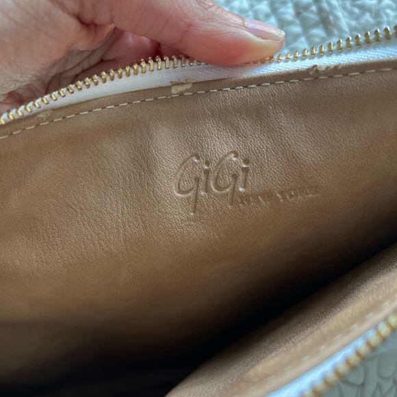 Gigi New York White Snakeskin Clutch with Tassel - Picture 7 of 8